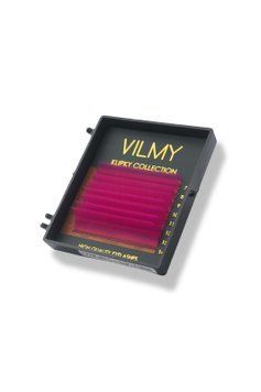 Вії Vilmy Klipky малинові вигин L мікс (8 стрічок) 22598 фото