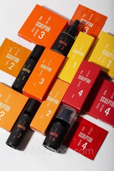 Складник для ламінування брів SCULPTOR FLEXI LINE BROW CALMING №4 Заспокійлива сироватка Глибоке відновлення, 15мл. 2757594692 фото