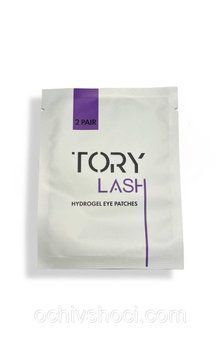 Патч гідрогелевий Tory Lash вузький білий, 2 пари в упаковці, для нарощування вій 2735568363 фото