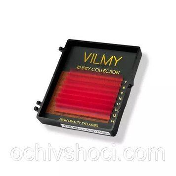 Вії VILMY KLIPKY, pink, вигин D, товщина 0.07 Мікс 7-14мм. рожеві Мікс кольорові вії, 8 ліній 2407061738 фото