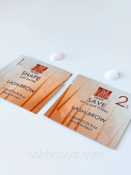 Перманентний бальзам Vilmy 1S SHAPE/LIFT BALM 1,5ml, склад для ламінування брів і вій вілмі 2567500572 фото