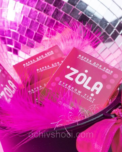 ZOLA Фарба для брів у саше з колагеном EYEBROW TINT WITH COLLAGEN 01 LIGHT BROWN 5мл., фарба Зола 2538478311 фото