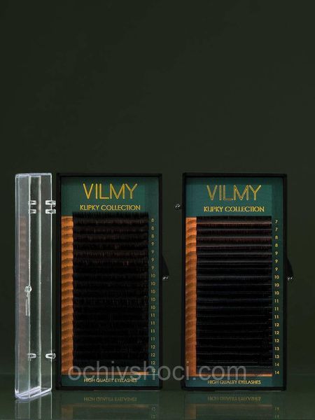 Вії VILMY KLIPKY Чорні, Вигин LC (окремі довжини) 20 ліній 22594 фото