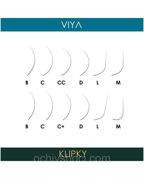 Вії VILMY KLIPKY Чорні, Вигин LC (окремі довжини) 20 ліній 22594 фото