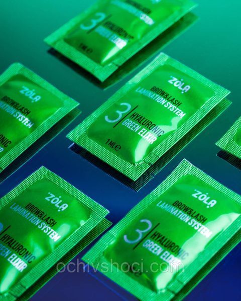 Набір ZOLA у саше 03 HYALURONIC GREEN ELIXIR 3 х 1 мл 2530372924 фото
