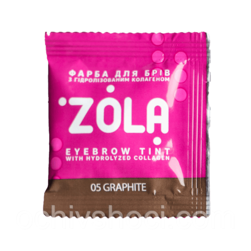 ZOLA Фарба для брів у саше з колагеном EYEBROW TINT WITH COLLAGEN 05 GRAPHITE 5мл., фарба Зола 2538480592 фото
