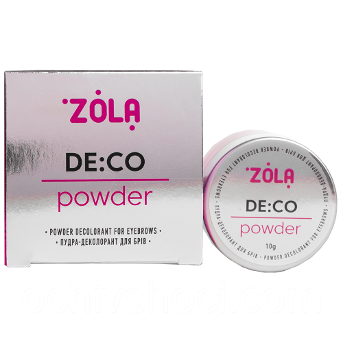 ZOLA Пудра-Деколорант для брів DE:CO POWDER 10г, пудра Зола для освітлення брів 2540803362 фото