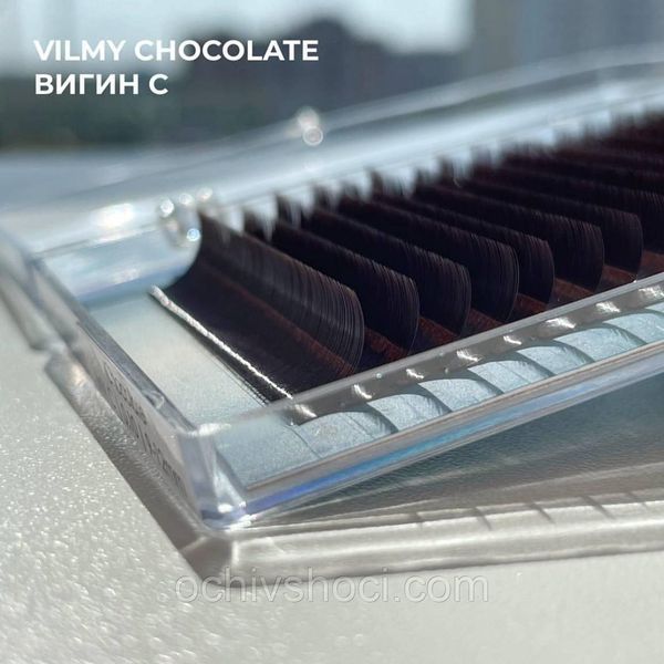 Вії Vilmy "VIYA" Мікс, вигін C, Коричневі Chocolate 2299439592 фото